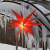 FHS LED-3D-Weihnachtsstern Rot 100 cm, Hngend, LED-Birne warmwei, Kunststoff, Auen-Betrieb, Timer